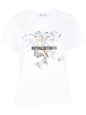 RED Valentino logo-print short sleeves T-shirt - White