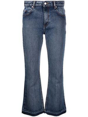 RED Valentino mid-rise flared cropped jeans - Blue