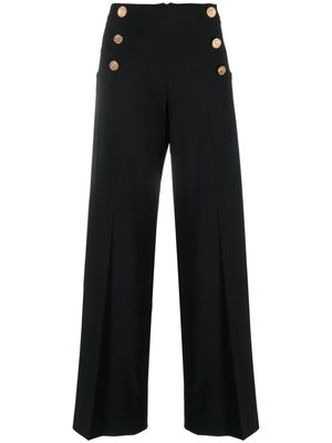 RED Valentino mid-rise flared trousers - Black