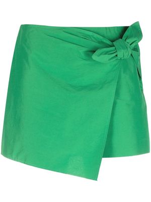 RED Valentino mid-rise knot-detail shorts - Green