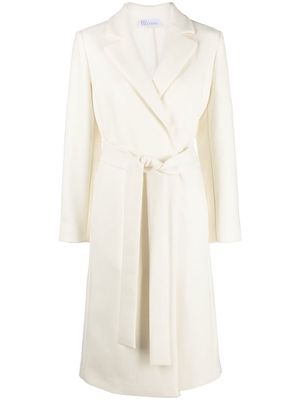 RED Valentino notched-lapel single-breasted coat - White