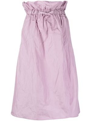 RED Valentino paperbag-waist midi skirt - Purple