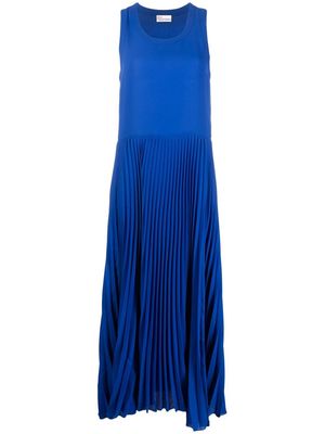 RED Valentino pleated-effect maxi dress - Blue