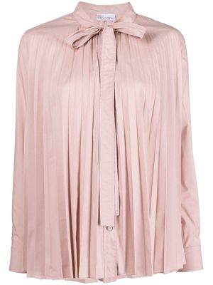 RED Valentino pleated long-sleeved blouse - Pink