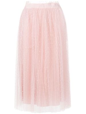 RED Valentino pleated tulle skirt - Pink
