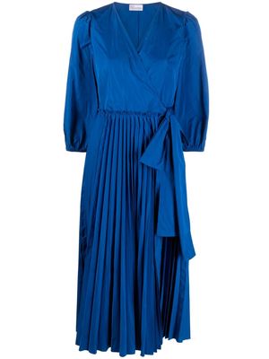 RED Valentino pleated wrap dress - Blue
