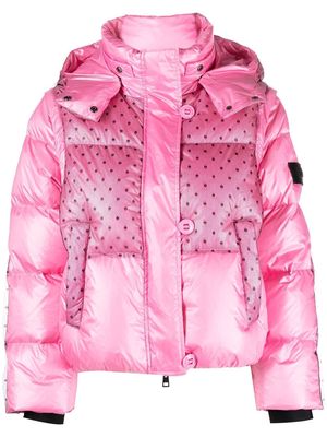 RED Valentino polka-dot print padded jacket - Pink
