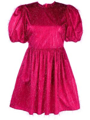 RED Valentino puff-sleeve skater mini dress - Pink