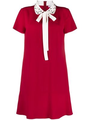 RED Valentino pussy-bow collar minidress - Pink