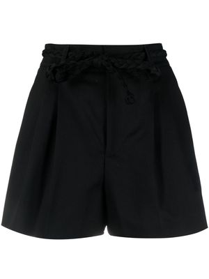 RED Valentino rope belted mini shorts - Black