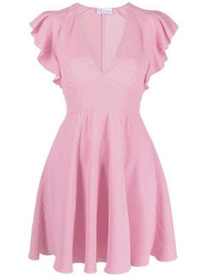 RED Valentino ruffled-sleeve mini dress - Pink
