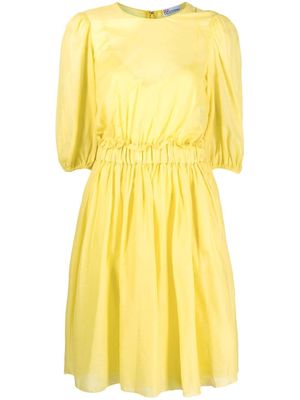 RED Valentino short puff sleeve mini dress - Yellow