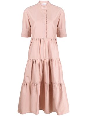 RED Valentino short-sleeved tiered dress - Pink
