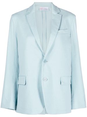 RED Valentino single-breasted cotton blazer - Blue