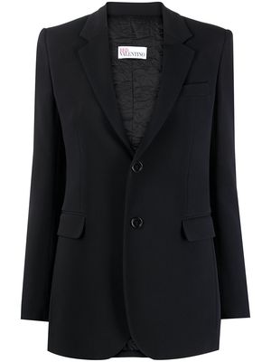 RED Valentino single-breasted fitted blazer - Black