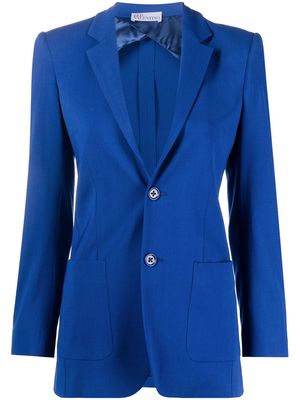 RED Valentino single-breasted fitted blazer - Blue