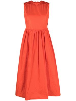 RED Valentino sleeveless open-back midi dress - Orange