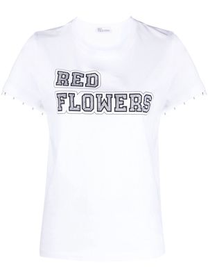 RED Valentino slogan-print short-sleeved T-shirt - White