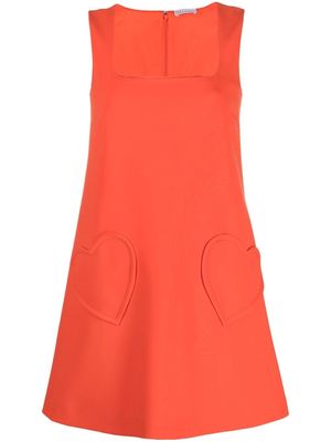 RED Valentino square-neck minidress - Orange