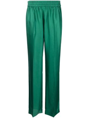 RED Valentino straight-leg satin trousers - Green