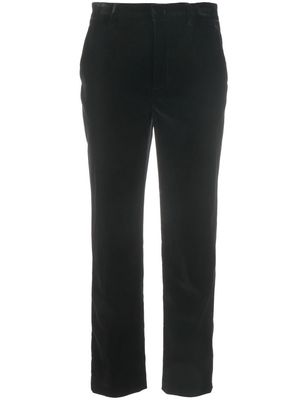 RED Valentino straight-leg velvet trousers - Black