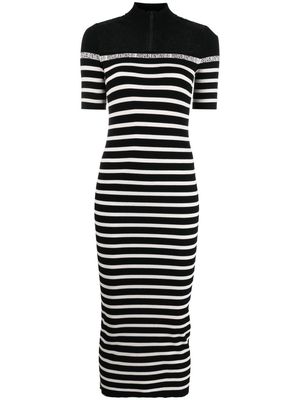 RED Valentino striped knitted dress - Black