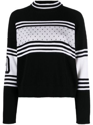 RED Valentino striped knitted jumper - Black