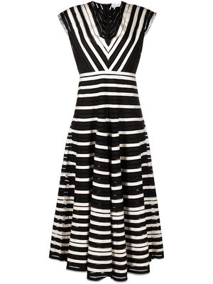 RED Valentino striped tulle dress - Black