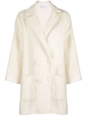 RED Valentino textured double-breasted coat - Neutrals