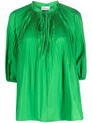 RED Valentino tie-neck pleated blouse - Green