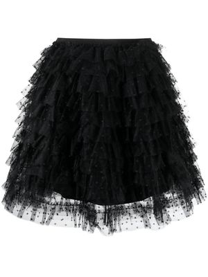 RED Valentino tiered mini skirt - Black