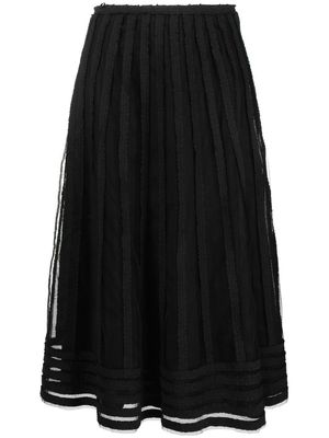 RED Valentino tulle overlay flared skirt - Black
