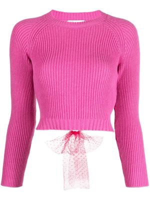 RED Valentino tulle tie-fastening jumper - Pink