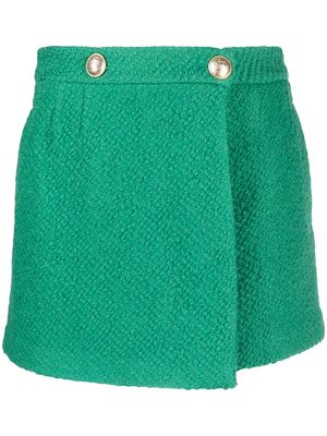 RED Valentino wrap-front textured shorts - Green