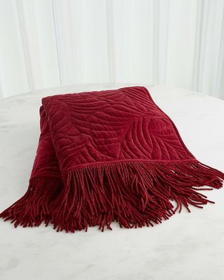 Red Velvet Parlor Throw Blanket