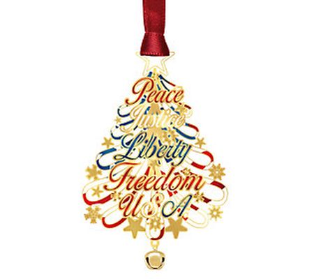 Red, White, and Blue Tree Shaped Ornament