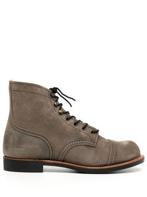 Red Wing Shoes Iron Ranger combat boots - Brown