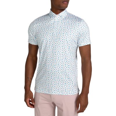 Redvanly Ashby Performance Golf Polo in Bright White