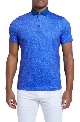 Redvanly Belmont Floral Performance Golf Polo in Olympic