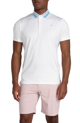 Redvanly Cadman Performance Golf Polo in Bright White 