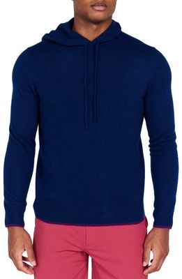 Redvanly Quincy Cashmere Golf Hoodie in Navy 