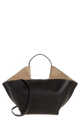 Ree Projects Medium Anne East/West Leather Tote in Black 