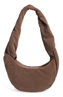 Ree Projects Medium Wyn Soft Twist Suede Shoulder Bag in Ash Brown