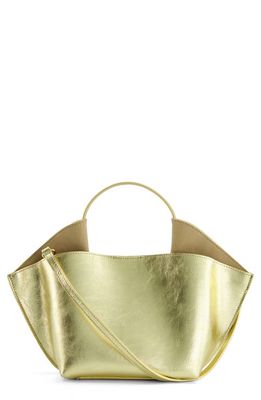 Ree Projects Mini Ann Calfskin Tote in Gold