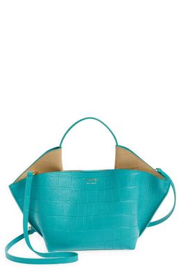 Ree Projects Mini Ann Leather Tote in Turquoise