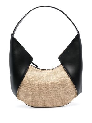 REE PROJECTS mini Riva raffia shoulder bag - Black