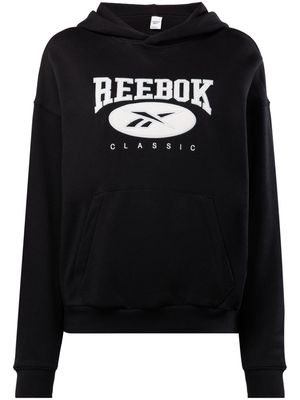 Reebok Classic logo-embroidered cotton hoodie - Black