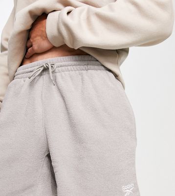 Reebok classics wardrobe essentials towelling short in gray