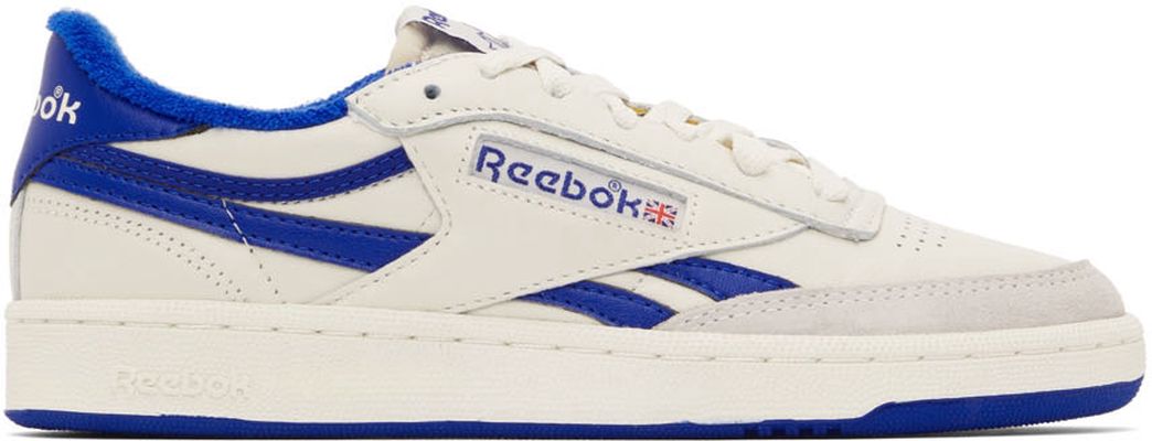 Reebok Classics White & Blue Club C Revenge Vintage Sneakers