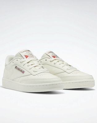 Reebok Club C 85 sneakers in chalk with rose gold detail-White